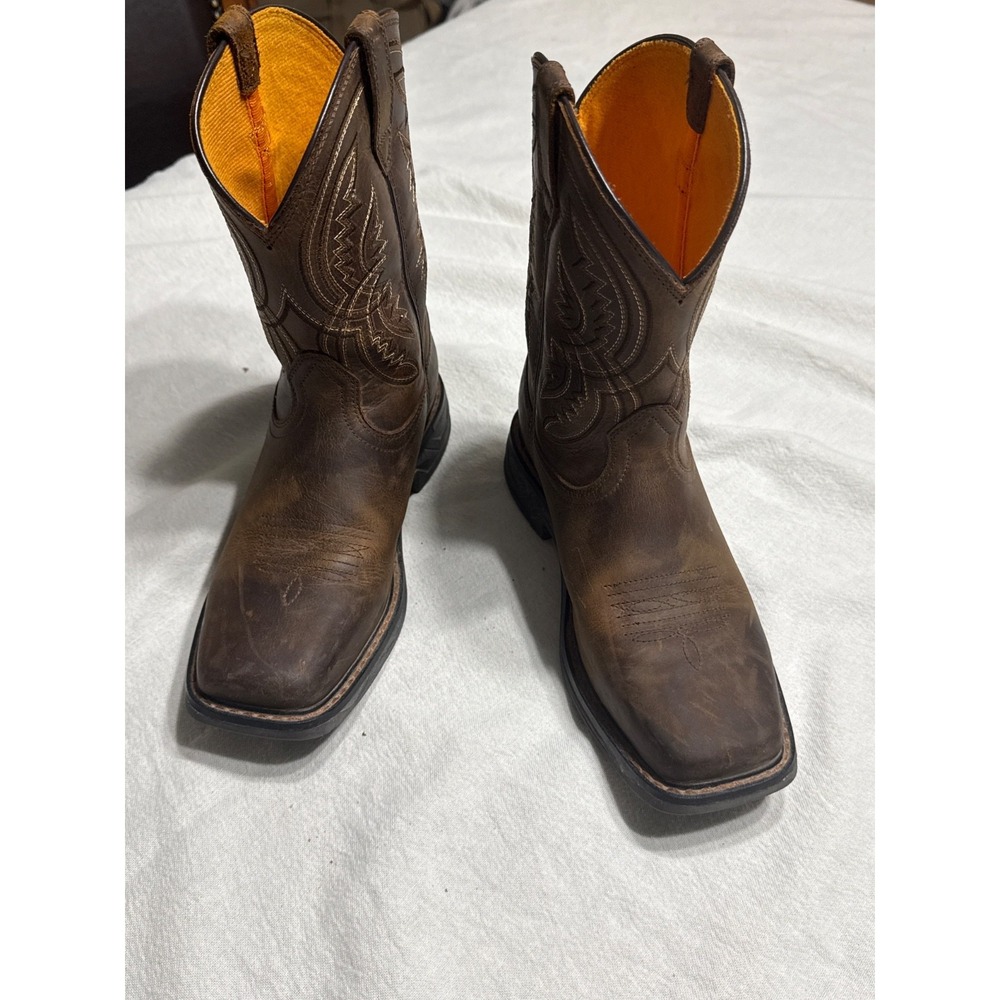 Ariat Kids Sport Western Boots Distressed Brown Leather Square Toe 10042412 US 3 - Picture 5 of 14